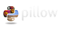 Pillow logo with text